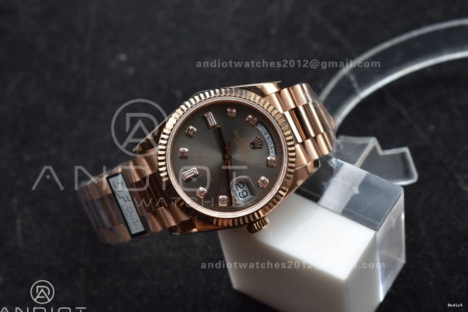 on RG vr3255 Best Steel 904L V5 Weight) Bracelet with Grey Diamond President Square Edition QF (Gain 36 Dial DayDate 1206